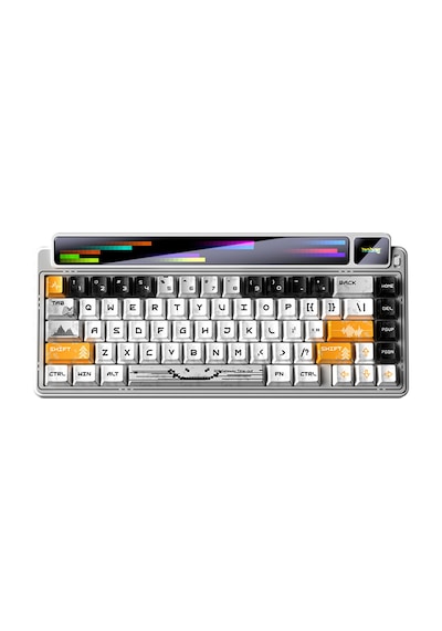 Leobog Amg65 Mekanik Gaming Oyuncu Klavyesi Led Matrix Ekranlı Jasper Switch Rgb Hot Swap Turuncu