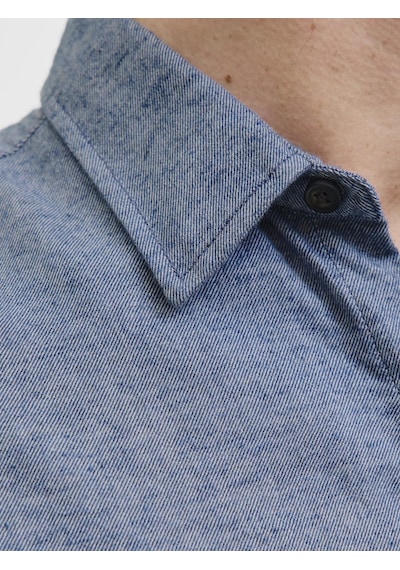 Jack & Jones Erkek Dügme Kapamali %100 Pamuk Gömlek - Classic - 12278416 Faded Denim