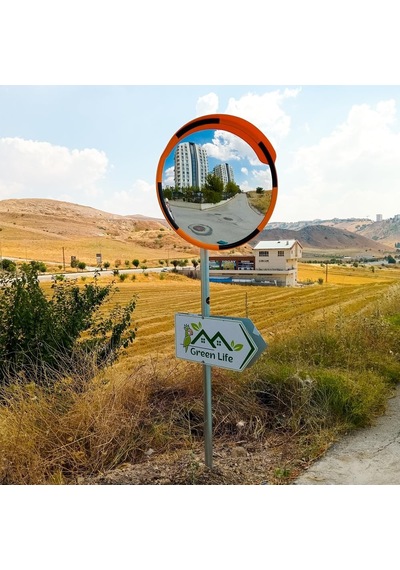 İleri Trafik Güvenlik Aynası 60 Cm Sarı-siyah, Tümsek Ayna, Otopark Aynası Diğer