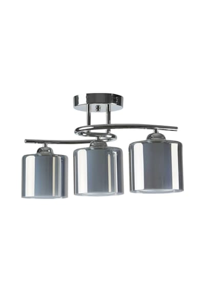 Modern Salon - Mutfak - Yatak Odası Krom Füme Çift Camlı Üçlü Avize Diğer