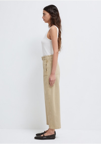 Mavi - Kemerli Bej Pantolon 1011183-70153 Bej