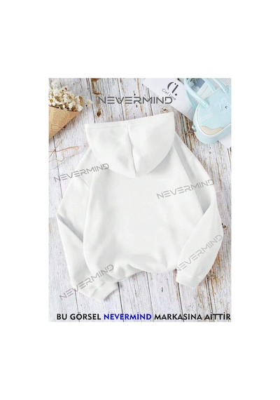 Nevermind Sevgili Çift Kombini Me&you Puzzle Baskılı Kapüşonlu Sweatshirt 2 Siyah-beyaz