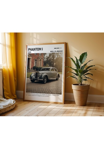 Rolls-royce Phantom Ahşap Çerçeveli Poster Tablo Ultra Lüks