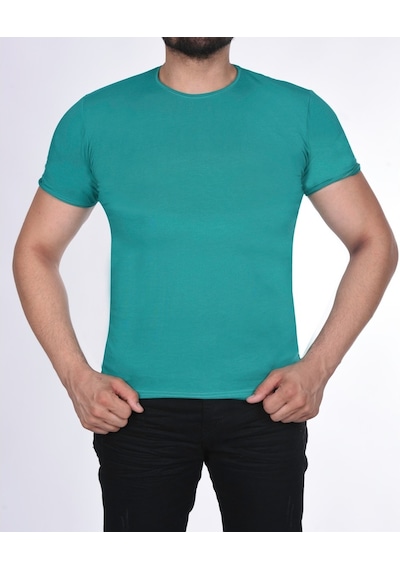 Black Steel Süprem Kısa Kol Pis Dikiş Slimfit Düz Tshırt-1884 (475206768)