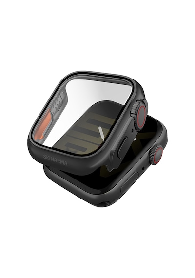 Watch 10 46mm Uyumlu Skinarma Gado Pro Dijital Taç Korumalı Kasa Ve Ekran Koruyucu Siyah