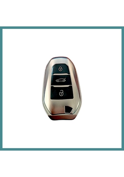 Trendexa Citroen C3 C4 Anahtar Uyumlu Silikon Oto Anahtar Kumanda Kabı Kılıf Füme Mac
