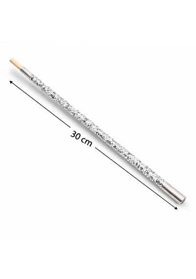 30 Cm Gümüş Payetli Sigara Tutacağı 1920 Ler Gatsby Parti Aksesuarı 5615 "