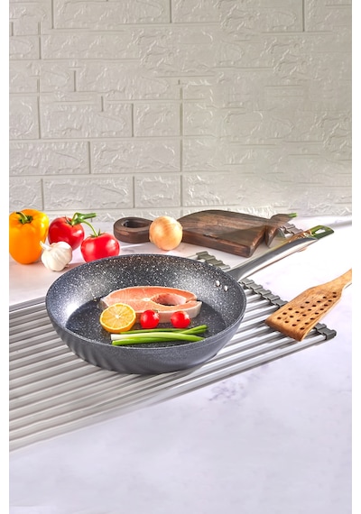 Polochef Galaksi Granit Tava Çelik Sap 26 Cm Siyah Siyah