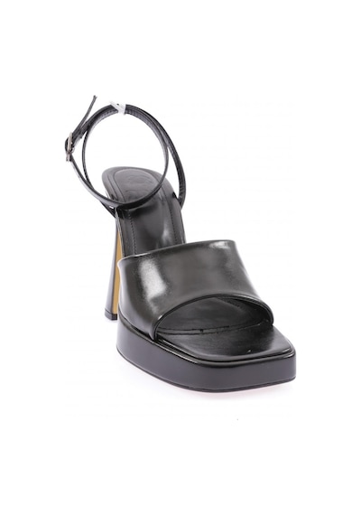 Dgn 3587-23y Kadin Kristal Kalin Bantli Kalin Topuklu Sandalet 3587-2271-R203 Siyah