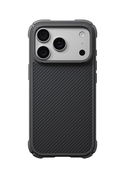 Apple iPhone Uyumlu 18 Pro Kılıf M-safeli 600d Aramid Fiber Pitaka Black-grey Twill Serisi Cairn Kapak Siyah-gri Siyah - Gri