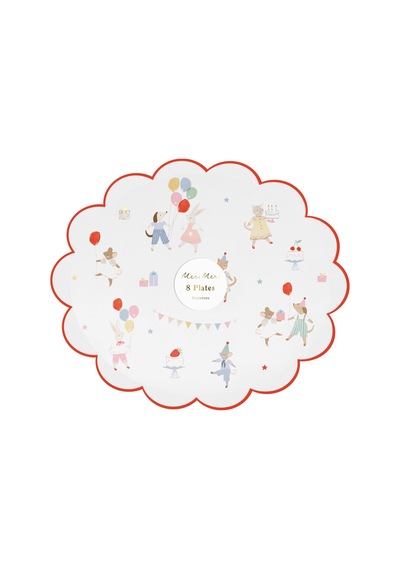 Meri Meri - Animal Friends Tabak- S - 8 Adet