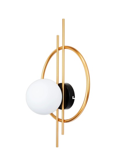Glop Camlı Modern Ampüllü Aplik Gold Çok Renkli