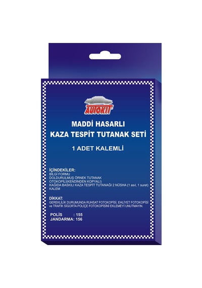 3 Adet Kaza Tespit Tutanağı Fa1-999s