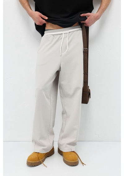 Vamos Bağcıklı Baggy Fit Eşofman Alt Ice Grı