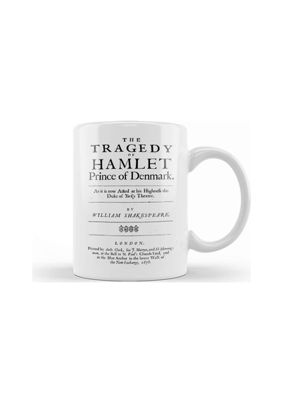 Hamlet William Shakespeare Title Page Kupa Bardak Porselen Karışık