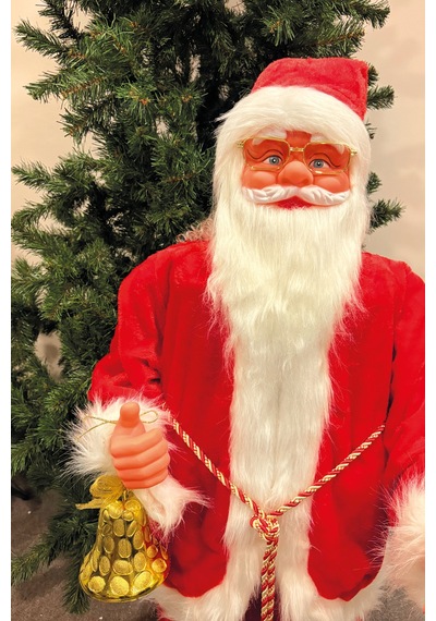 Waldern Yılbaşı 160 cm Hareketli Noel Baba Şarkı Söyler