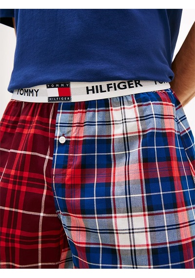 Tommy Hilfiger Ss Woven Short Prınt Set Erkek Kırmızı Boxer - Um0um03832