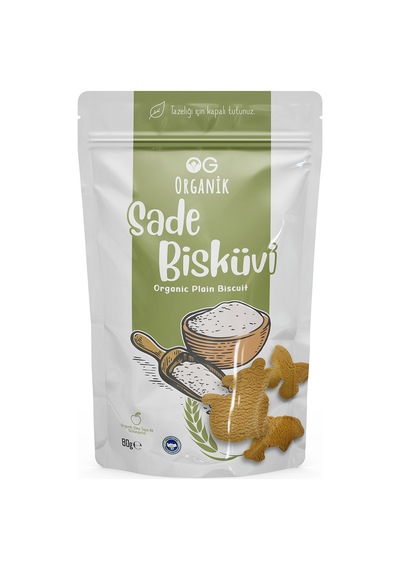 OG natural Organik Sade Bisküvi 80 G