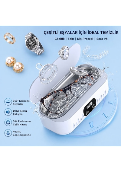 Hymark Ultrasonik Temizleyici Gözlük Takı Temizleme Makinesi 220v Dijital Ultrasonik Yıkama Cihazı