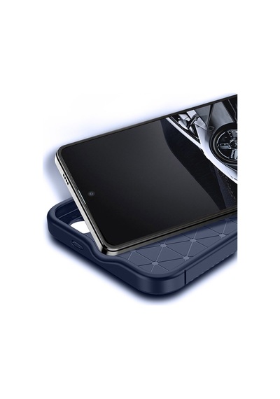 Samsung Galaxy Uyumlu S25 Kılıf Focus Carbon Silikon Kapak Lacivert