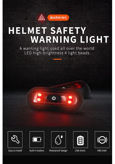 Moto Express Motosiklet Kask Arkası İkaz Ledi