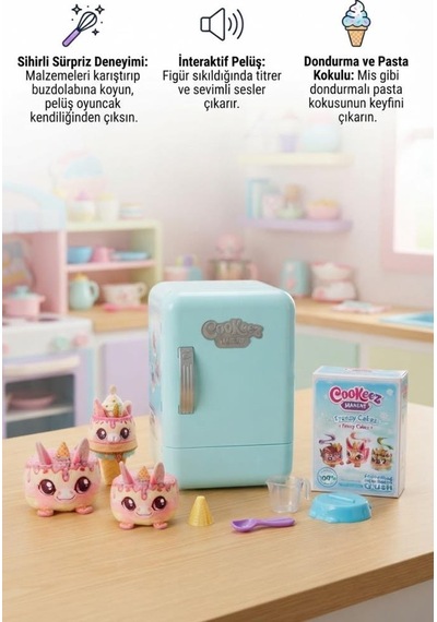 Gioc-hi Prezio-si Süpriz Buzluk Pastacılık Seti Kokulu Sesli Ve Titreyen 21 Cm Eğlenceli Oyuncak