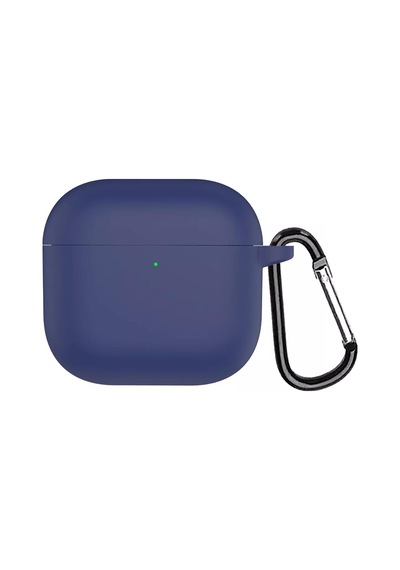 Microsonic Apple Uyumlu AirPods 4 Kılıf Askılı Mat Silikon Lacivert