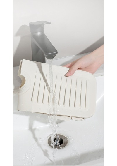 Elastik Musluk Matı Su Tutucu Düzenleyici Kaydırmaz Taban Organizer Mutfak Banyo Lavabo Silikon Beya Diğer