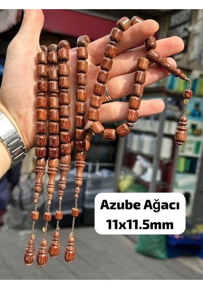 Erkek Hediye 17 Habbe Bilek Boy Azube Ağacı Mehmet Erbabacan Usta Imzalı Işçilikli Sistemli Tesbih Ks1998