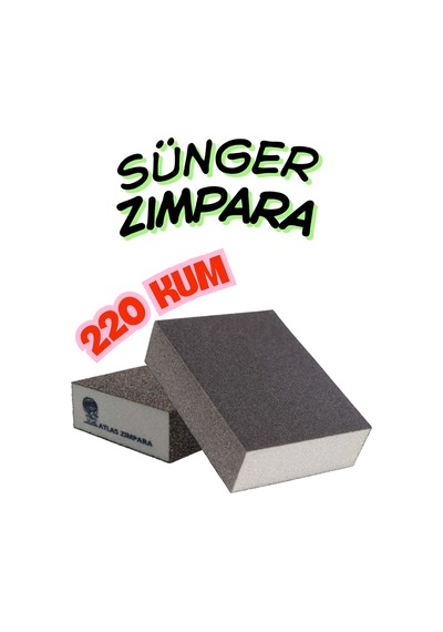 220 Kum Sünger Zımpara - Ahşap, Metal Ve Çelik Uyumlu Islak Kuru El Zımparası Takoz Sünger
