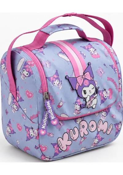 Kuromi Lila Termoslu Beslenme Çantası Çocuk Okul Yemek Çantası Günlük Kullanım 24x22x14 Cm Çok Renkli