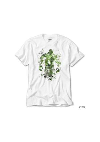 Hulk Giant Artwork Beyaz Tişört Beyaz