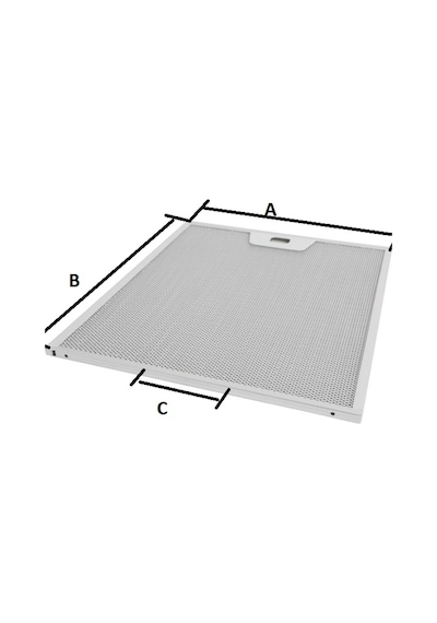 50,5*30 Cm Bosch Uyumlu-Siemens-Franke-Tek Tırnaklı Davlumbaz Filtresi - 320965417