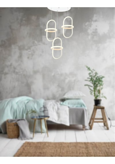 Tt006-3S-By Tt Aydınlatma Minyon Modeli 3 Lü Mat Beyaz Sıralı Led