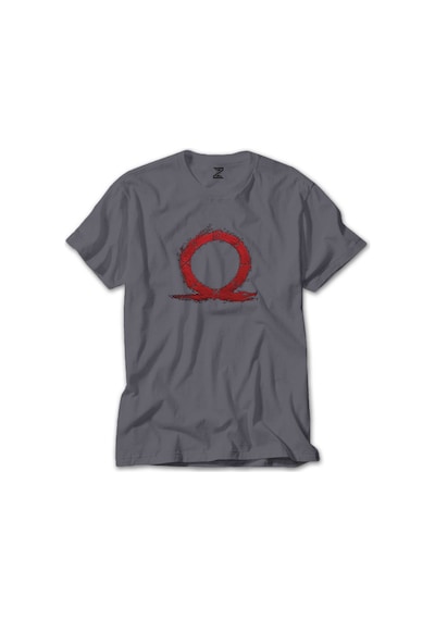 God Of War Ragnarok Red Omega Gri Tişört