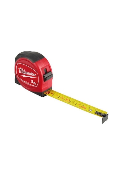 Milwaukee İnce Hafif Şerit Metre Slimline 3 Mt/16 MM 48227703