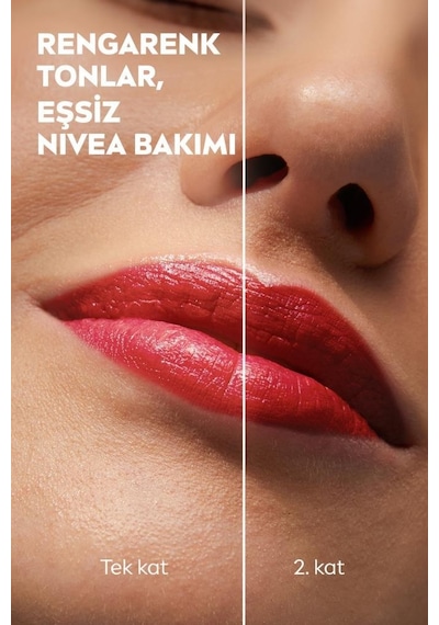 Nivea 3'ü 1 Arada Nemlendirici Dudak Bakım Kremi Red 4.8 G