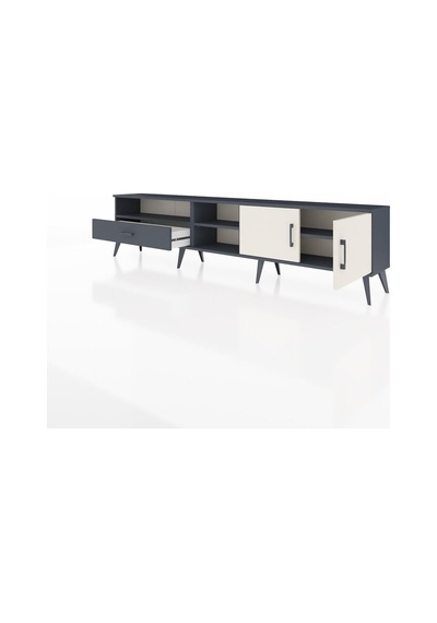 Arges Tv Ünitesi 3 Raflı Tek Çekmeceli 2 Kapaklı 220x30x51 Antrasit-aytaşı/antrasit Aytası/antrasıt - Antrasıt Arges Tv Ünitesi 3 Raflı Tek Çekmeceli 2 Kapaklı 220x30x51 Antrasit-aytaşı/antrasit Aytası/antrasıt - Antrasıt