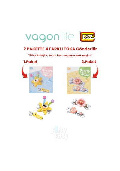 4'lü Saç Toka Seti Önce Birleştir,sonra Tak 2 Paket 4 Adet Gönderilir Yapı Toka Seti Ff 7116-7123