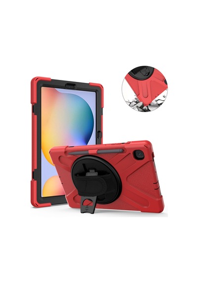 Galaxy P610 Tab S6 Lite 10.4 Kılıf Amazing Tablet Kapak - Kırmızı Diğer