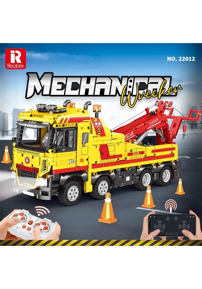 Reobrix Technic 22012 Kurtarma Kamyonu Wrecker Rescue Truck Kumanda&motor Yaratıcı Yapı Blok Seti Building Blocks - 1910 Parça