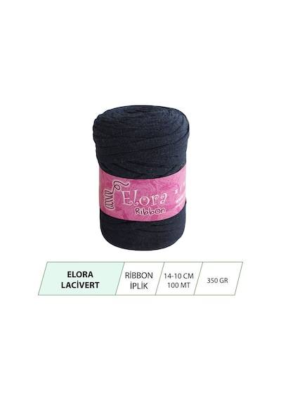 Elora Lacivert Ribbon Örgü Ipi