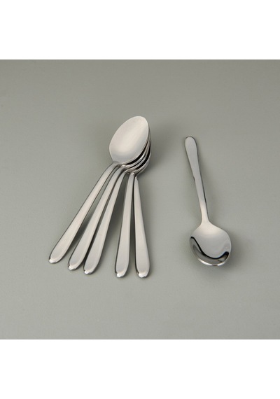 Nehirr Sultan Sade 6'lı Çay Kaşığı - Gri - 11,5 Cm Çok Renkli