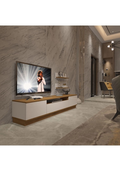 Decoraktiv Trendstyle 4s Mdf Tv Ünitesi Tv Sehpası Pera - Beyaz
