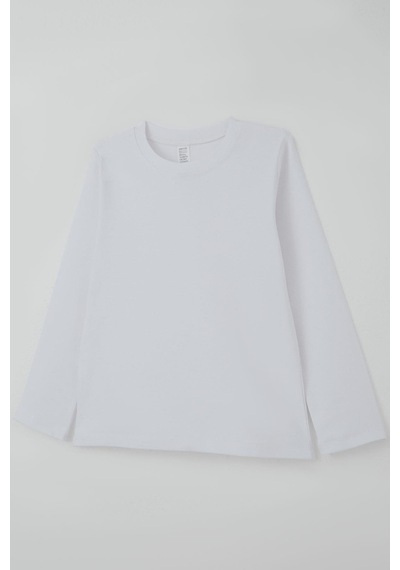 Breeze Erkek Çocuk Uzun Kollu Tişört Basic 4-8 Yaş, Kırık Beyaz Kırık Beyaz
