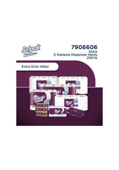 Extra Z Katlı Dispenser Havlu,12 X 200 Yaprak
