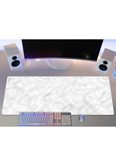 Gaming Mouse Pad 70x30, 90x40 Mouse Pad Xxl Büyük Oyuncu Mouse Pad Light White, 90x40 Cm