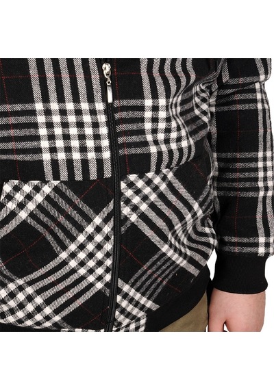Mode Xl Büyük Beden Erkek Sweatshirt Kapşonlu 20579 Siyah 001