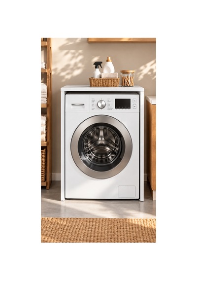 Mundo Laundry Çamaşır Makinesi Üzeri Düzenleyici Beyaz Beyaz