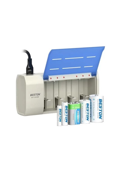 Sh Beston Bst-c821bw Aa-aaa-c-d-9v-sc Universal Pil Şarj Cihazı Tüm Boylar İçin Kullanılabilir Najmaddin
